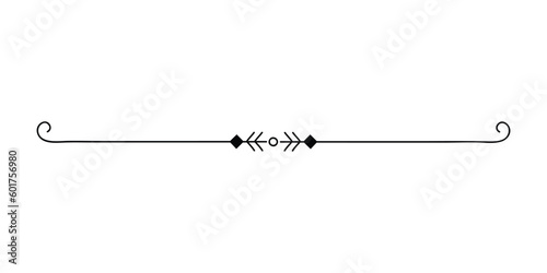 Flourished ornament dividers. Ink flourish and arrow decorations dividers. Vintage divider element. Black thin-line ornate design element collection for wedding invitations, Borders, etc.
