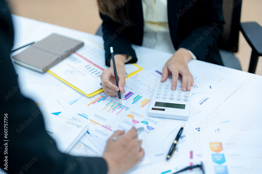 Business women discussing in conference room during meeting at office