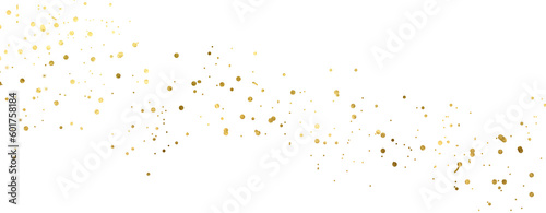 Gold sparkle luxury splatter border. Gold Foil Frame Gold brush stroke on transparent background.