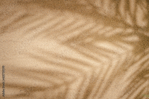 Tropical beach sand with shadows