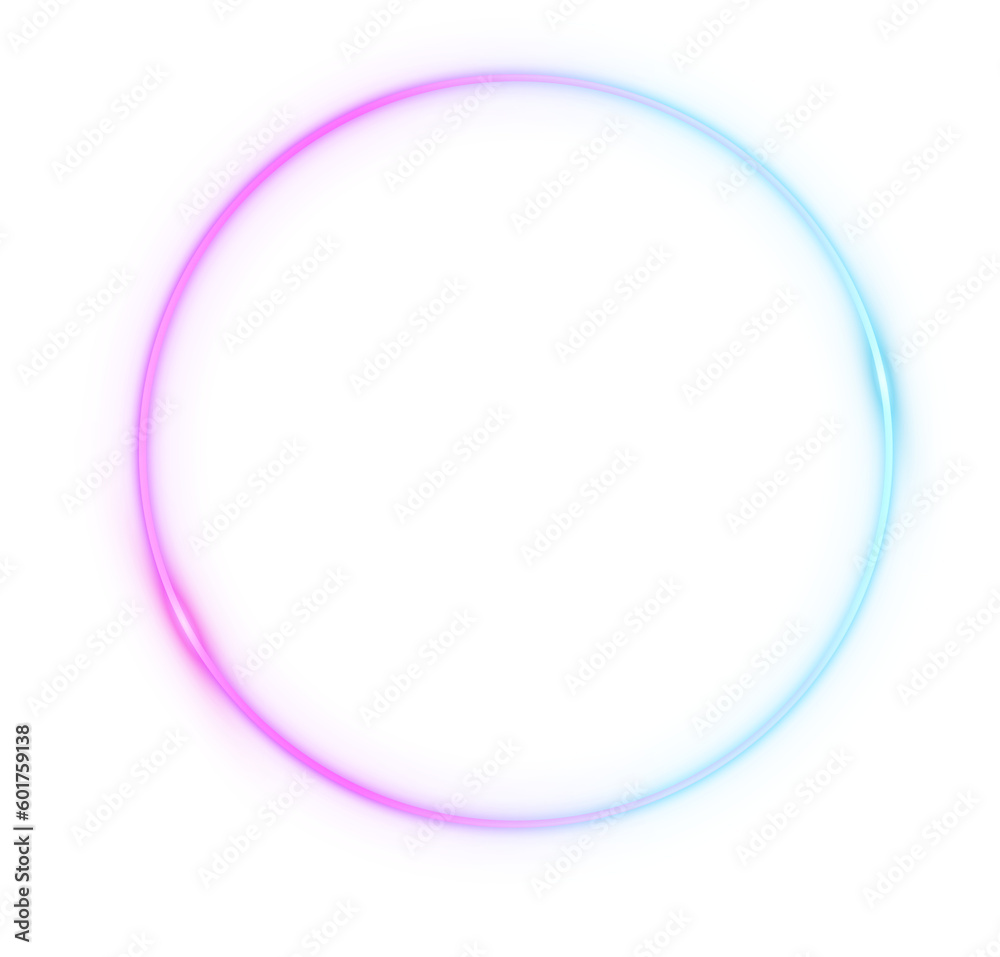 Blue and purple circle neon light.