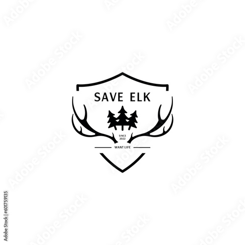Logo of outdoor wilderness adventure and mountain badge logo, emblem, label design | Vector illustration resize-able and free font used