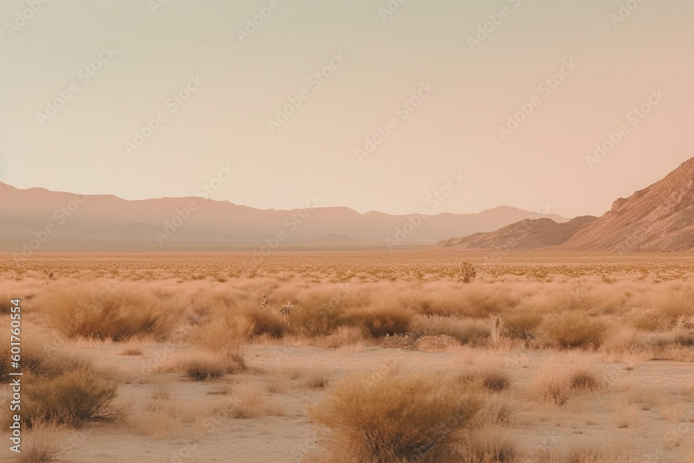 Fototapeta premium Minimalist desert scene