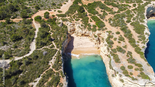 beach seen from the sky