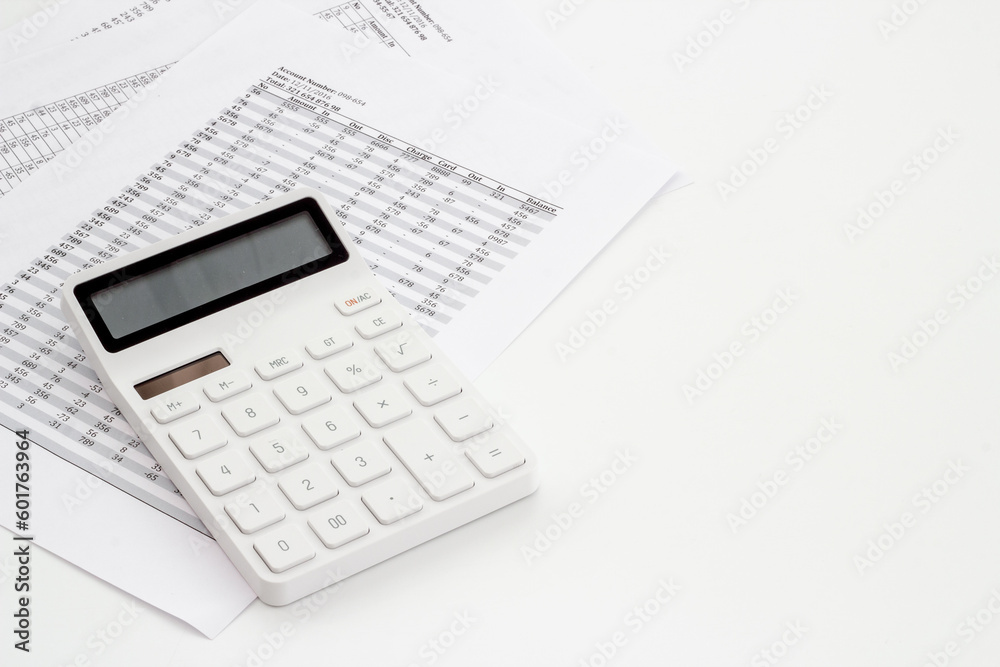 Financial accounting calculations and budget planning with calculator Financial accounting calculations and budget planning with calculator