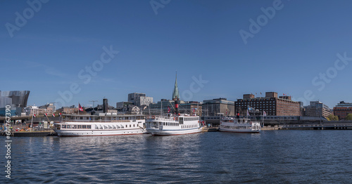 Old SS Motala Express steam boat moored at a pier, an sunny early summer day in Stockholm  © Hans Baath