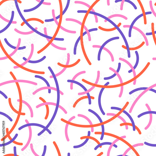 seamless pattern Scattered chaotic lines