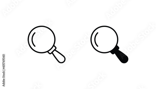 Magnifire icon design with white background stock illustration