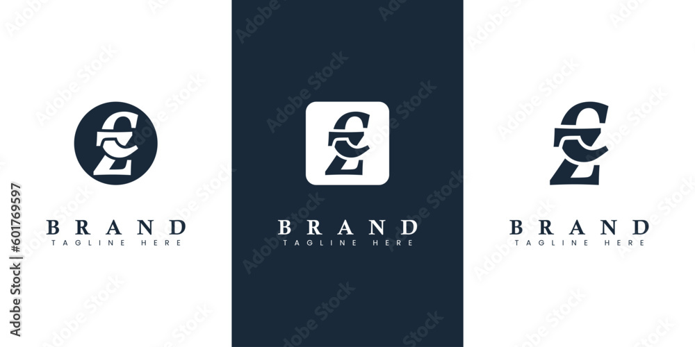 Modern and simple Lowercase CZ Letter Logo, suitable for any business with CZ or ZC initials. - obrazy, fototapety, plakaty 