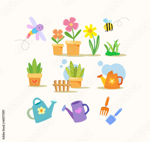 Vector farm elements design, vector illustration .