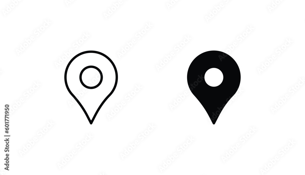 Fototapeta premium Location Pin icon design with white background stock illustration