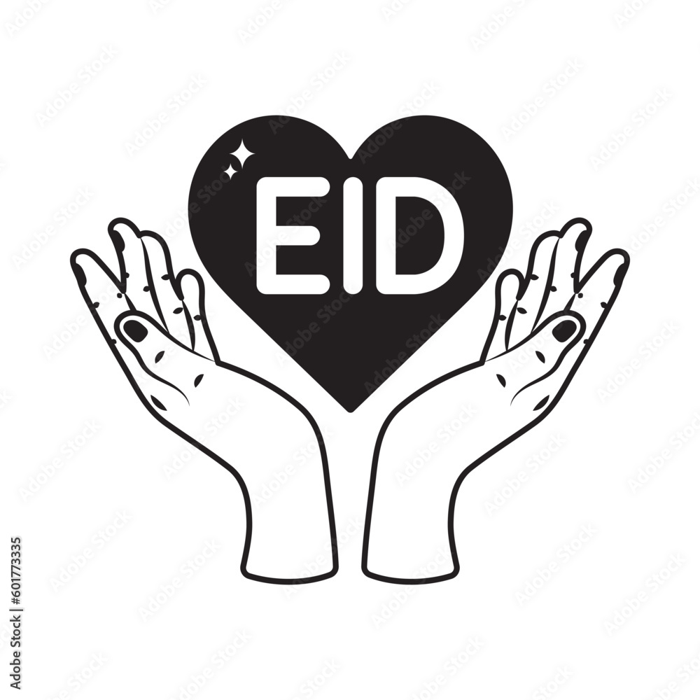 Eid Mubarak doodle vector outline icon. EPS 10 file Eid Mubarak doodle vector outline icon. EPS 10 file