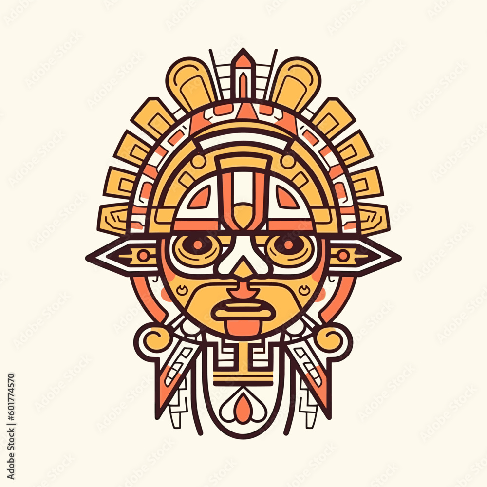 Aztec culture illustration design Generative AI