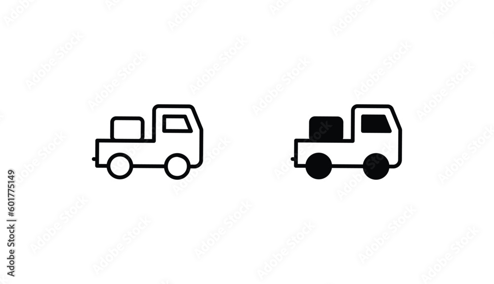 Delivery Truck icon design with white background stock illustration