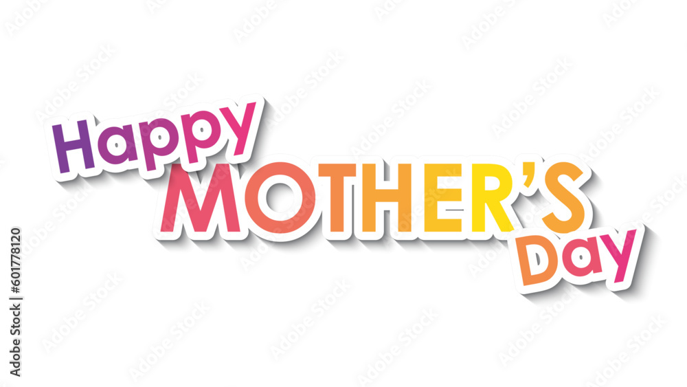 HAPPY MOTHER'S DAY pink,orange and yellow vector typography banner HAPPY MOTHER'S DAY pink,orange and yellow vector typography banner