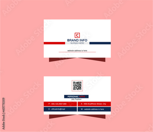 Modern stylish business card design.minimal corporate business card. Creative Professional visiting card layout for company or office.