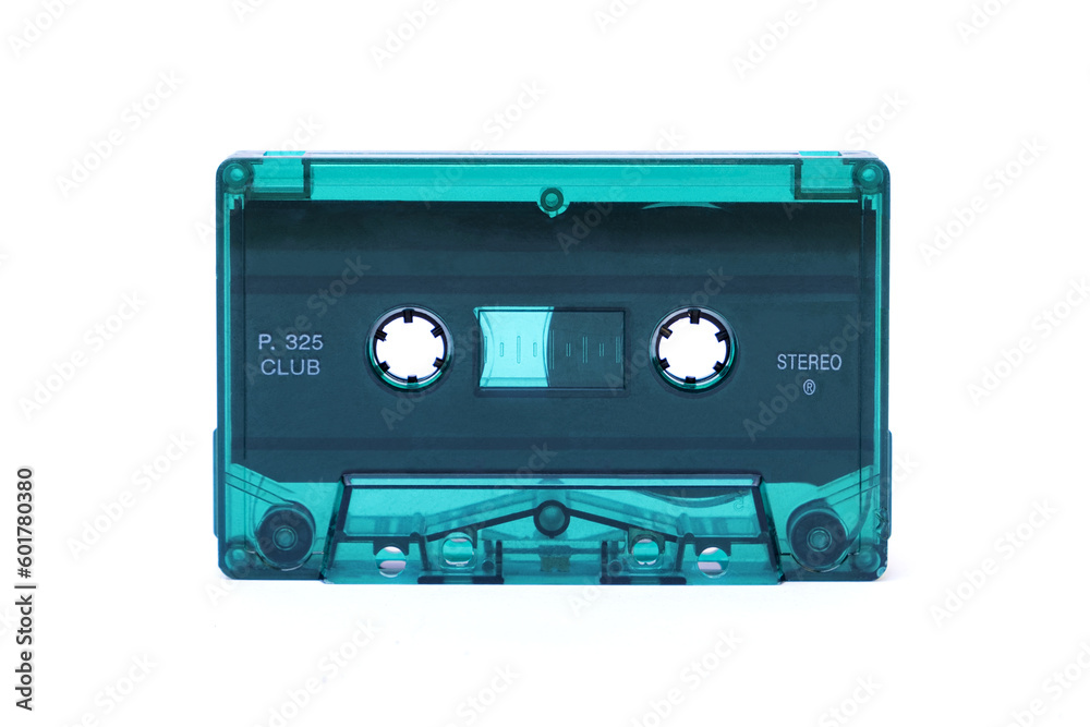 Obraz premium Vintage audio tape on a white background
