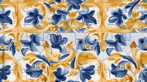 Flat decorated Italian majolica tiles design © Jardel Bassi