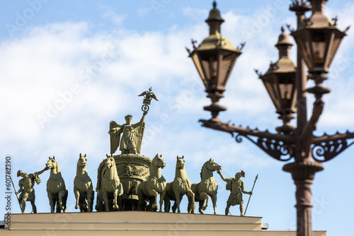 Russia. Saint-Petersburg. Monument Chariot of Glory on the arch of the General Staff. © Алексей Смышляев