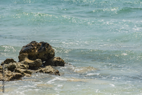 Fototapeta Naklejka Na Ścianę i Meble -  Rock in blue sea summer