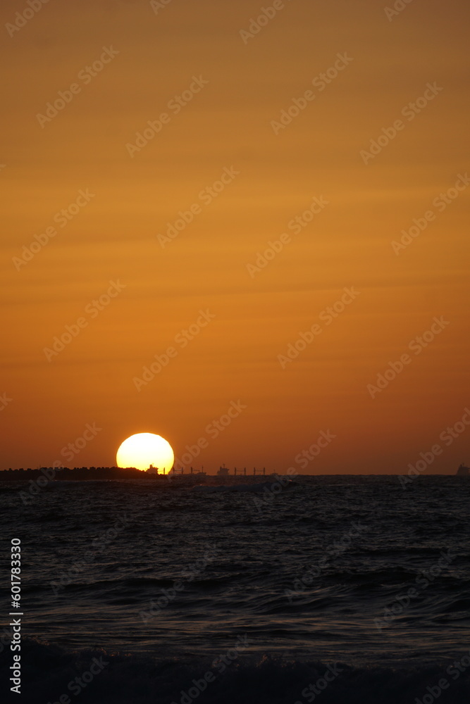 Sun set on the mediterranean in Alexandria