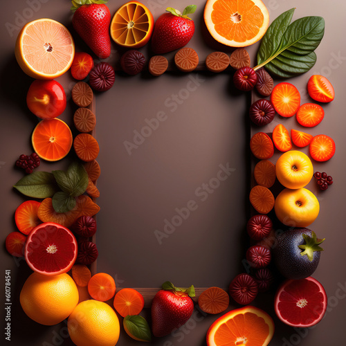 Fruits and berries frame