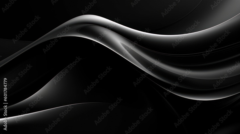 Black and white image of a wave. The image is abstract and has a moody, mysterious feel to it
