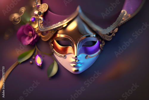 Venetian carnival mask, Generative AI