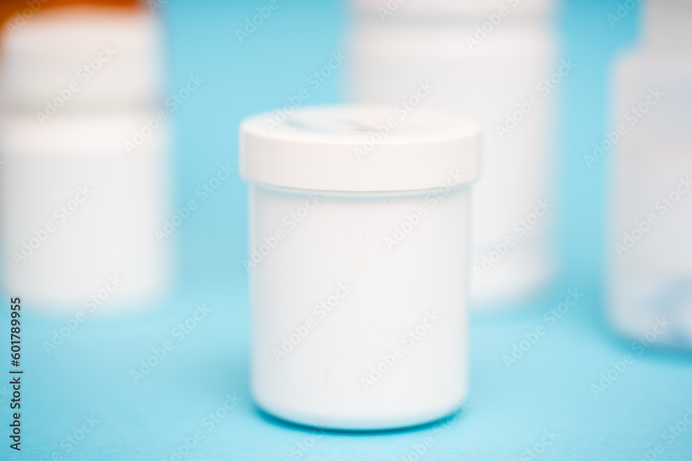 white plastic packaging