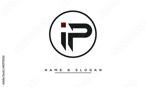 IP,  PI,  I,  P   Abstract  Letters  Logo  Monogram
