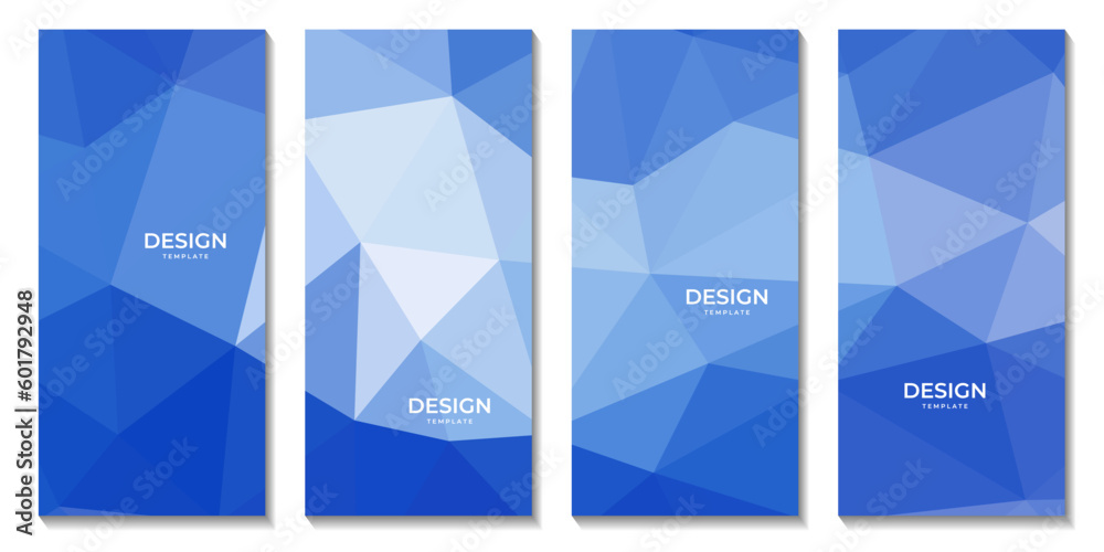 abstract brochures geometric blue gradient with triangles pattern modern background for business