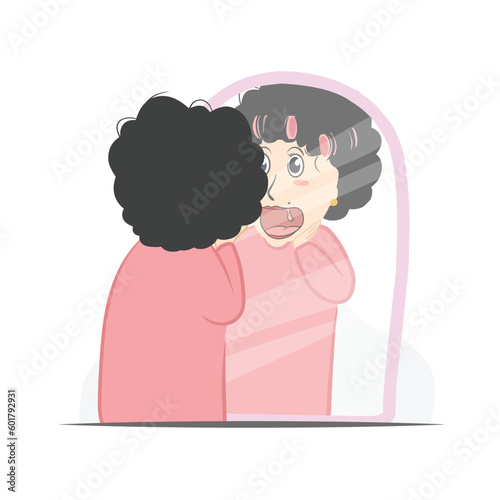 Mommy mirror and love of her beauty