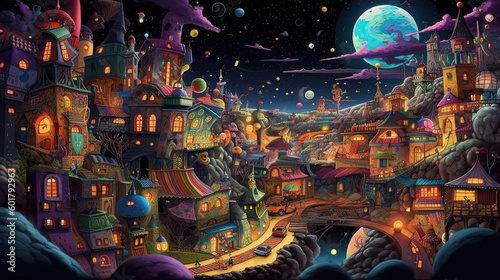 Fairy tale Whimsical Town