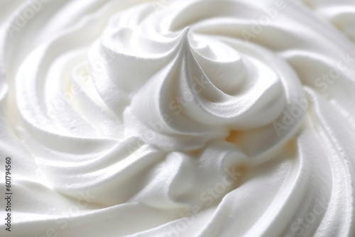Whipped cream texture. Generative AI.