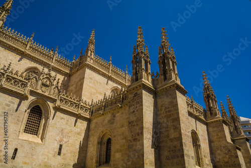 View of the Cathedral of Granada.One of the most important sightseeing spots to visit in Granada.