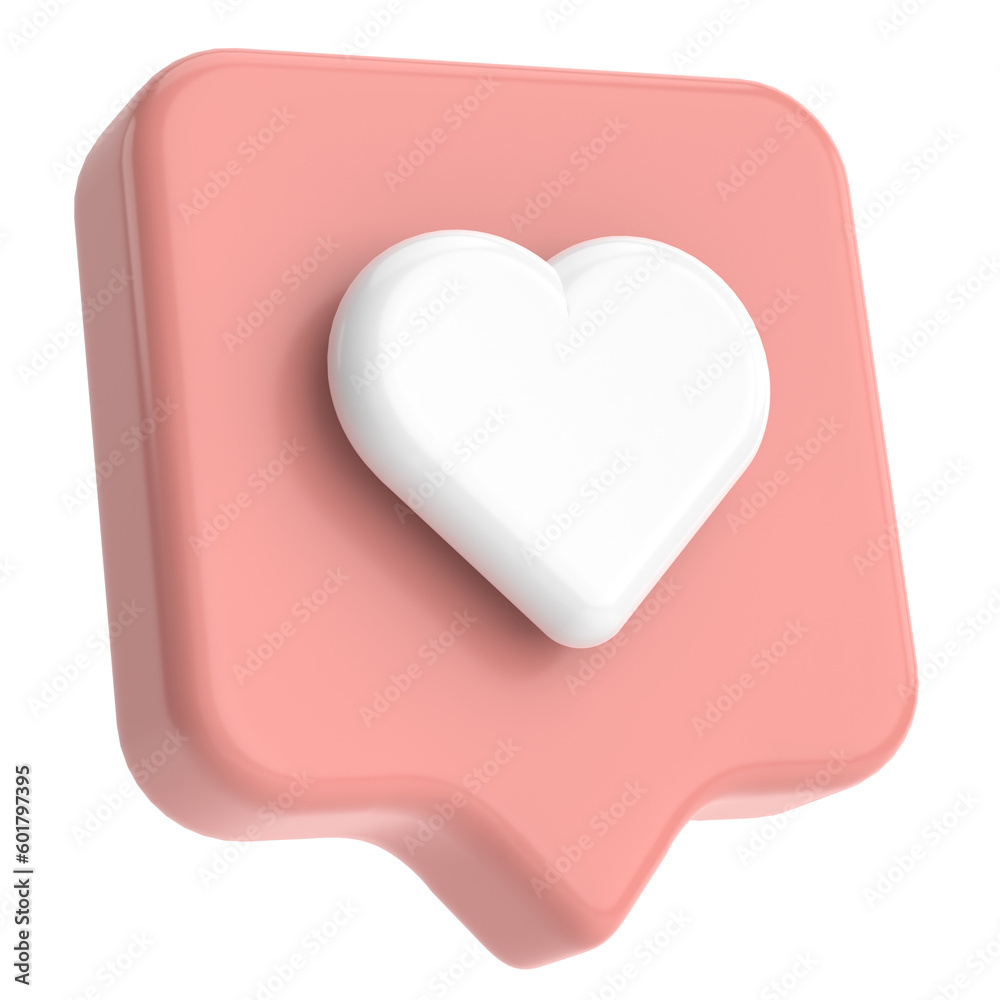 Like icon. 3D icon. 3D illustration. Like icon. 3D icon. 3D illustration.