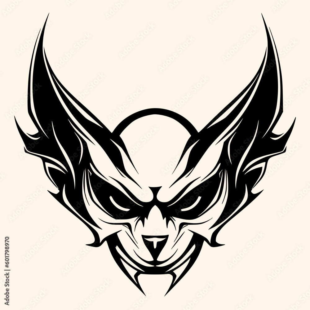 Bat,vampire, vector for logo or icon,clip art, drawing Elegant minimalist style,abstract style Illustration Bat,vampire, vector for logo or icon,clip art, drawing Elegant minimalist style,abstract style Illustration