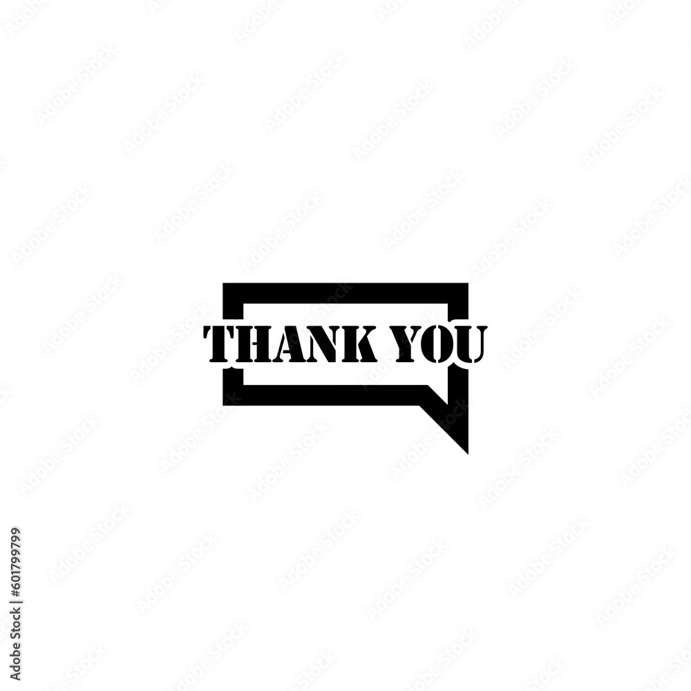 Thank you Speech bubble icon isolated on white background Thank you Speech bubble icon isolated on white background