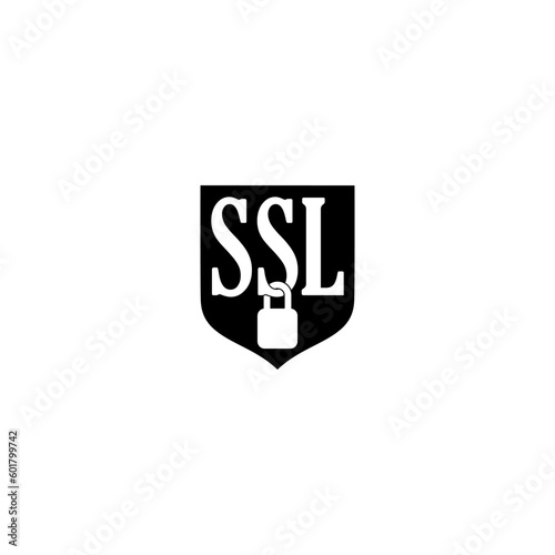 Solution ssl certificate icon isolated on white background