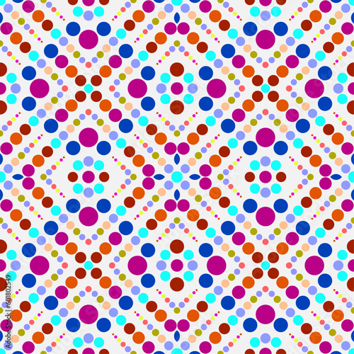 Vector seamless models. Composition of regularly repeating dots, circles. Color, simple.