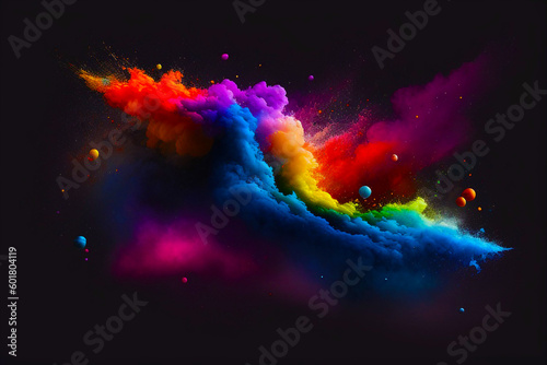 colorful background with splashes © Ayah