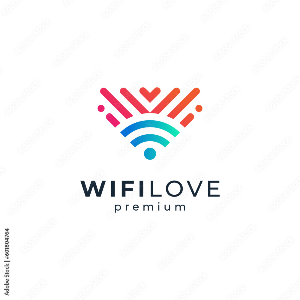wifi for internet and connection logo design wifi for internet and connection logo design