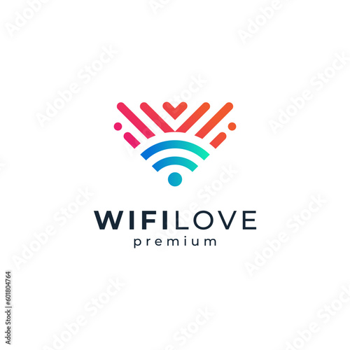 wifi for internet and connection logo design