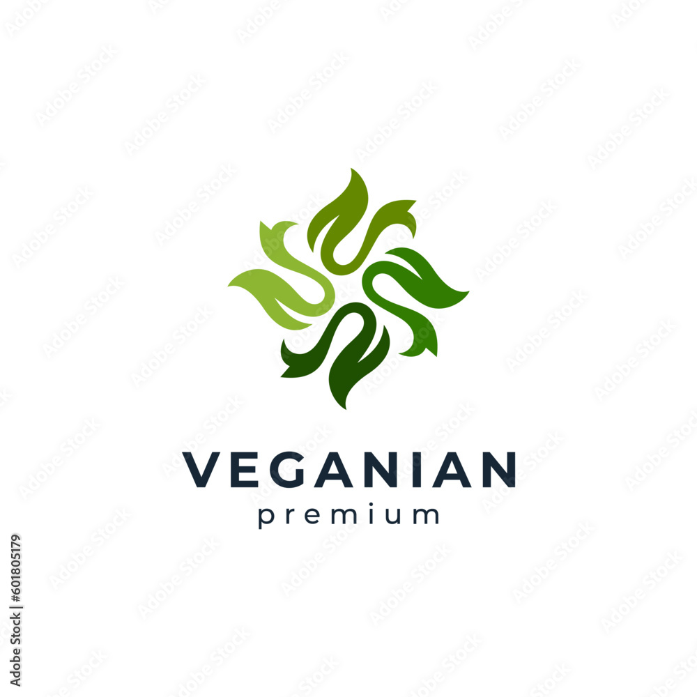 leafs for salad and vegan community logo design leafs for salad and vegan community logo design