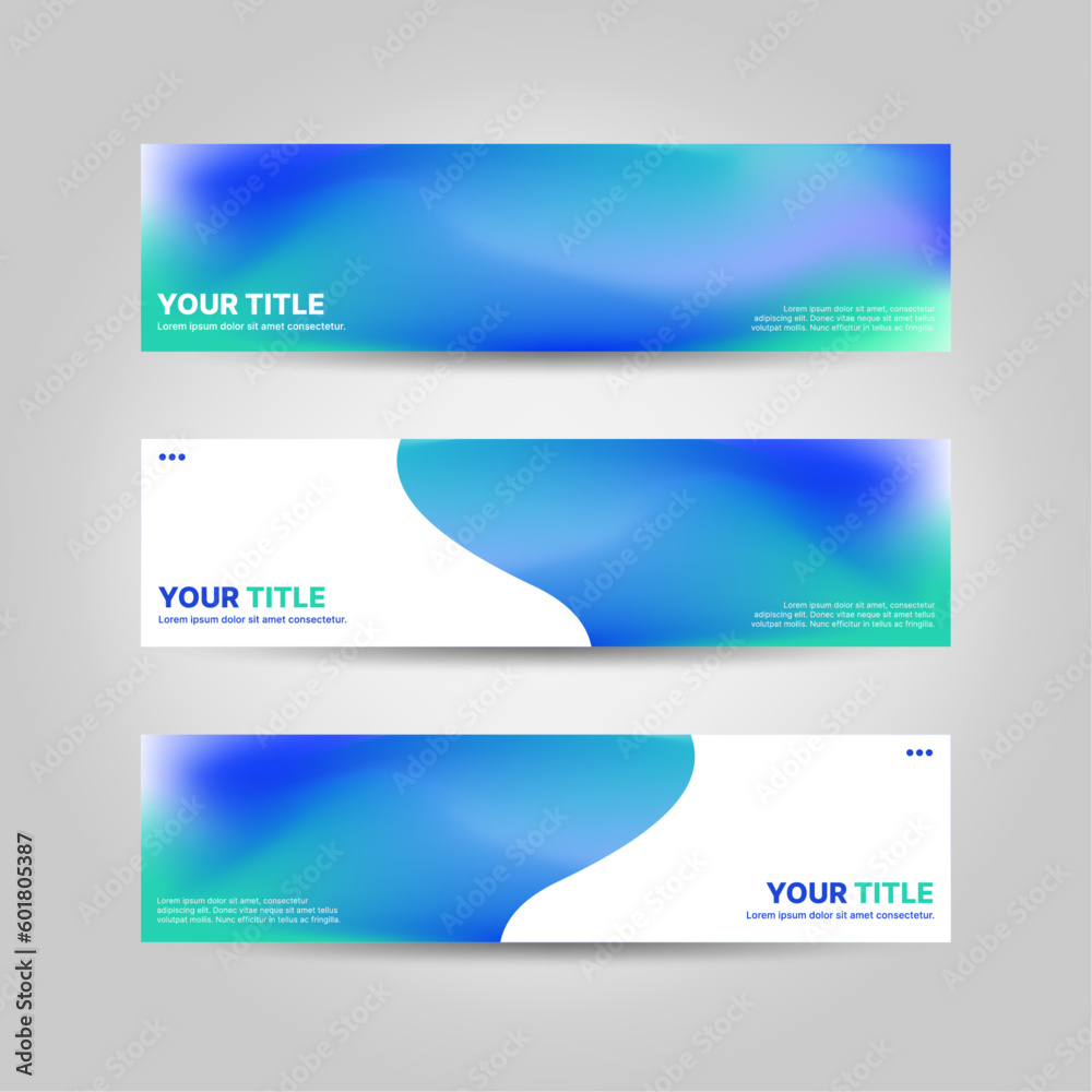 Set of banner templates. Vector Abstract banner web template