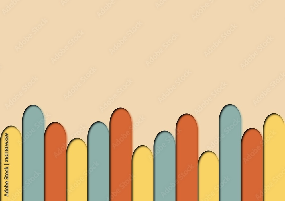 Fototapeta premium illustration of a background with fence in retro colors