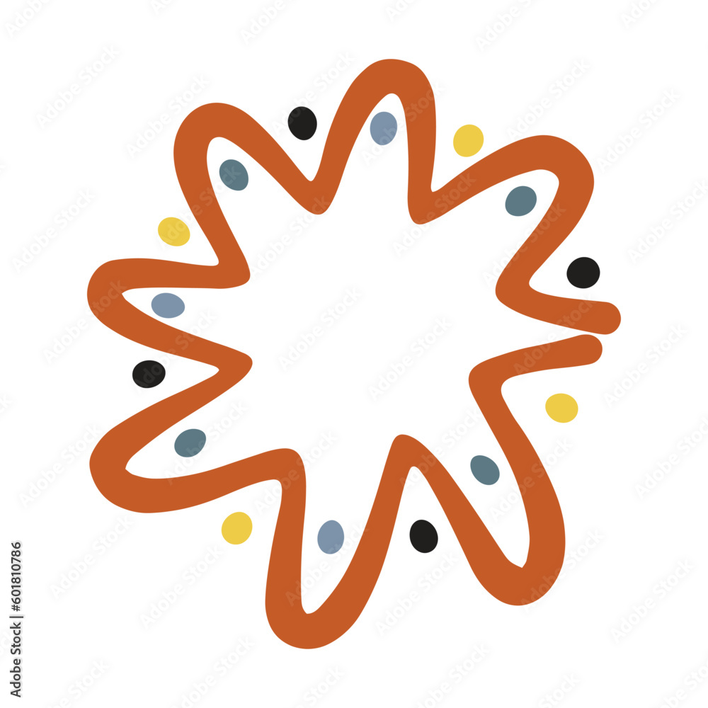 Abstract shape contemporary modern art flower design element illustration for background Abstract shape contemporary modern art flower design element illustration for background