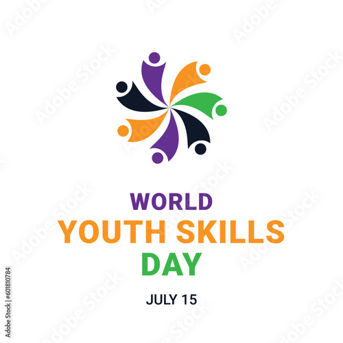 Free vector world youth skills day illustration