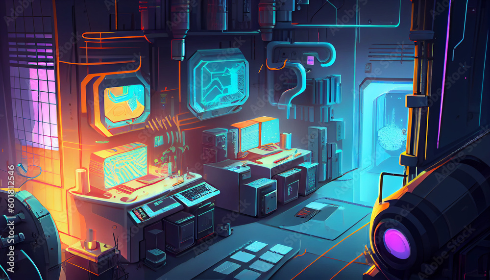 Scientific laboratory, generative ai illustration Scientific laboratory, generative ai illustration