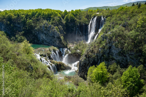 waterfall in the mountains